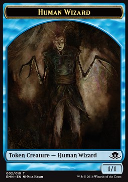 Human Wizard Token (Blue 1/1)