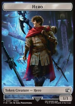Hero Token (W 1/1) // Horror Token (B 2/2) (V.3)