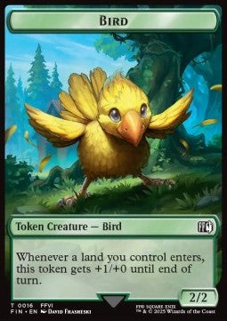 Bird Token (G 2/2) // Wizard Token (B 0/1) (V.1)