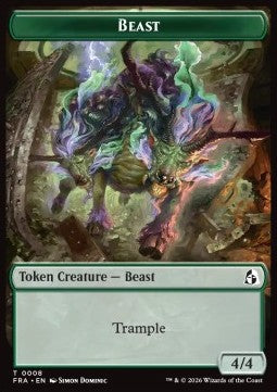 Beast Token (G 4/4 Trample) // Sculpture Treasure Token (A 1/1)